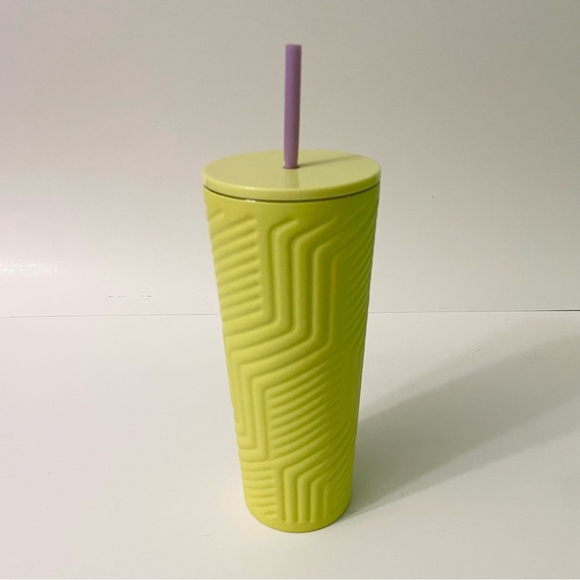 Starbucks 2024 Winter Angular Neon Yellow Stainless Steel Tumbler - Picture 6 of 16